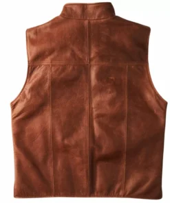 Mens Brown Leather Vest