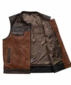 Gunner Mens Motorcycle Leather vest