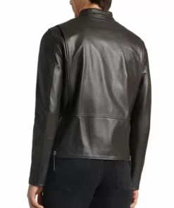 Mens Plain Brown Leather Jacket