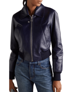 Womens Midnight Blue Textured Jacket