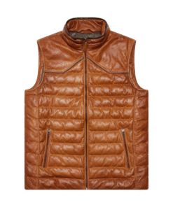 Men’s Brown Real Leather Vest
