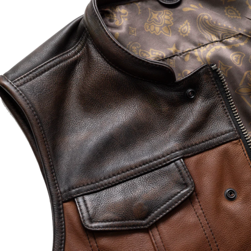 Gunner Mens Motorcycle Leather vest