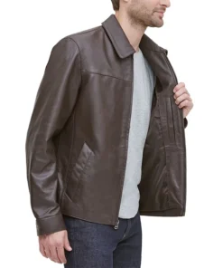 Mens Brown Real Leather Jacket