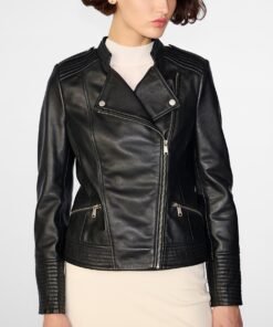 Monica Asymmetrical Leather Jacket