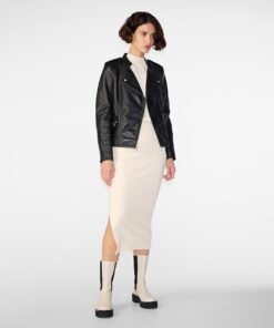 Monica Asymmetrical Leather Jacket