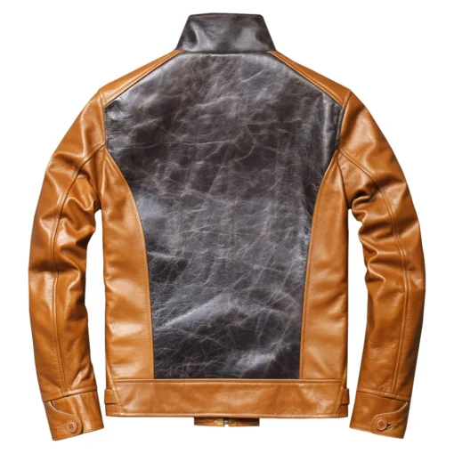 Men’s Brown and Black Vintage Leather Jacket