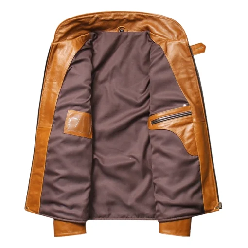 Men’s Brown and Black Vintage Leather Jacket