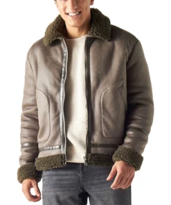 Mens Brown Bomber Leather Jackets