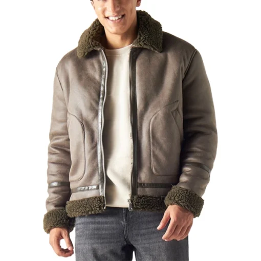 Mens Brown Bomber Leather Jackets