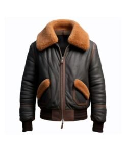Men’s Brown B3 Bomber Aviator Leather Jacket
