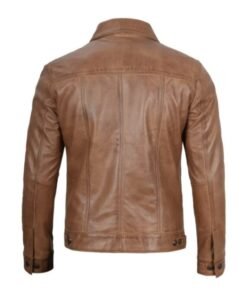Camel Brown Mens Trucker Jacket
