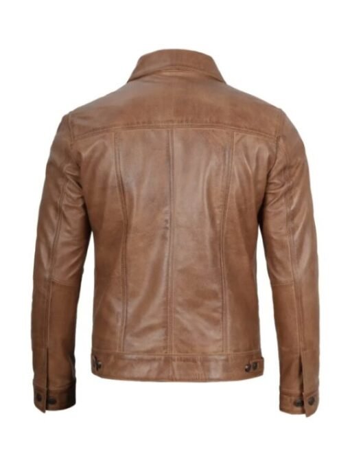 Camel Brown Mens Trucker Jacket