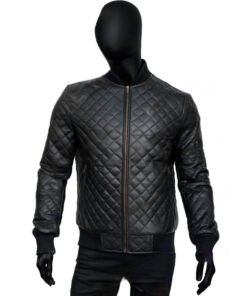 Mens Quilted Bomber Jacket