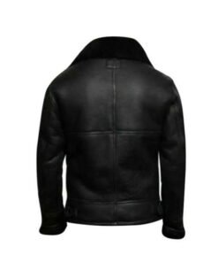 Men’s Aviator Black Shearling Leather Flying Jacket