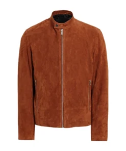Mens Rusted Brown Suede Leather Jacket