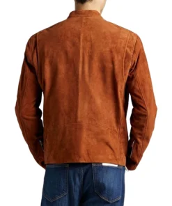 Mens Rusted Brown Suede Leather Jacket
