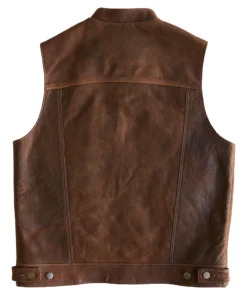Men’s Western Leather Brown Vest