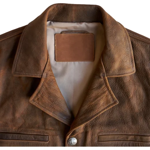 Boone Dark Brown Vest In Leather