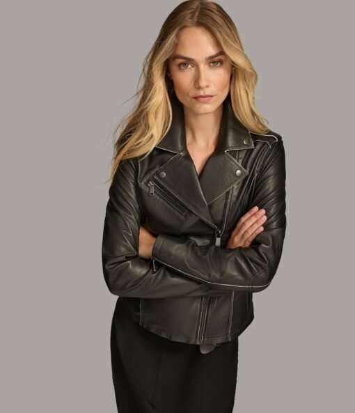 Malani Painted Edge Moto Jacket