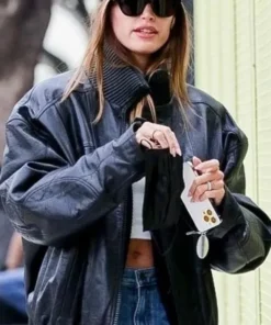 Beverly Hills Hailey Bieber Leather Jacket