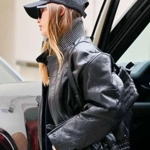 Beverly Hills Hailey Bieber Leather Jacket