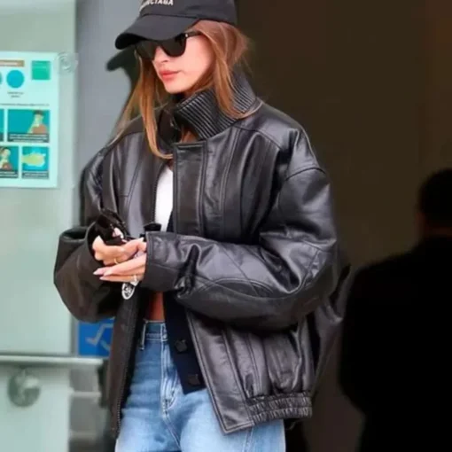 Beverly Hills Hailey Bieber Leather Jacket