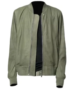 Mens Moss Green Bomber Jacket