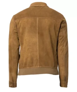 Mens Brown Leather Suede Shirt Jacket
