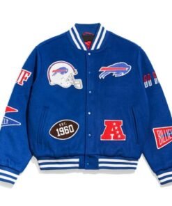 Buffalo Bills Pennant Royal Varsity Wool Jacket