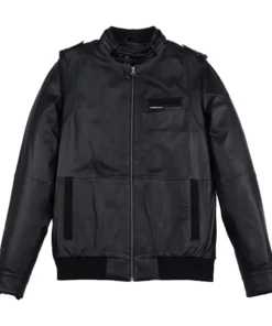 Mens BLack Double-Faced Knit Jacket