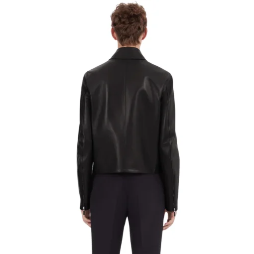Daniel Black Shirt Collar Leather Jacket