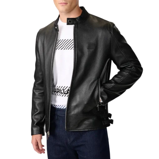 David Black Cafe Racer Leather Jacket
