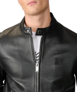 David Black Cafe Racer Leather Jacket