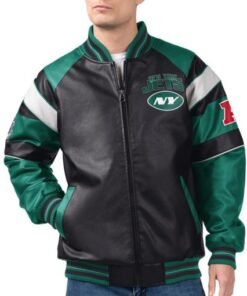 New York Jets G-III Faux Varsity Leather Jacket
