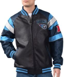 Tennessee Titans G-III Faux Varsity Leather Jacket