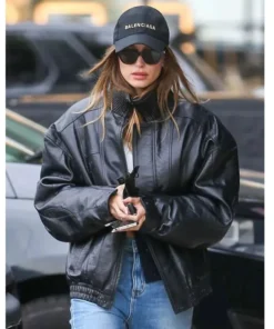 Beverly Hills Hailey Bieber Leather Jacket
