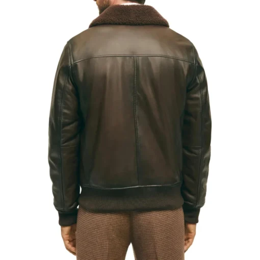 James Chocolate Brown Flight Leather Jacket