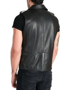 Biker sleeveless leather Jacket for Men