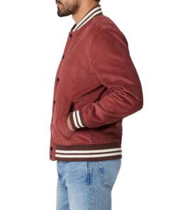 Mens Varsity Red Bomber Jacket
