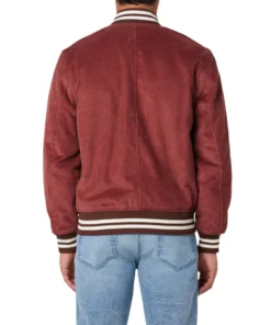 Mens Varsity Red Bomber Jacket