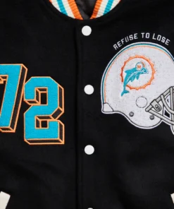 Classic Miami Dolphins Varsity Jacket