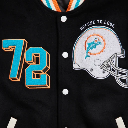 Classic Miami Dolphins Varsity Jacket