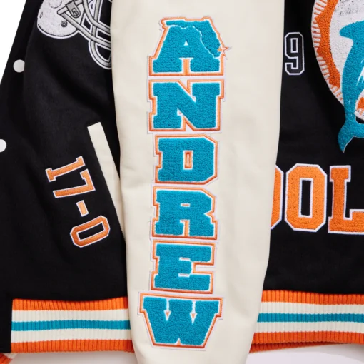 Classic Miami Dolphins Varsity Jacket