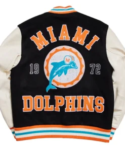 Classic Miami Dolphins Varsity Jacket