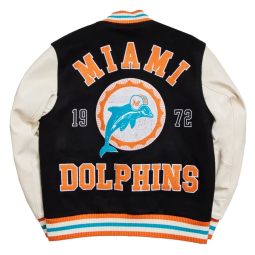 Classic Miami Dolphins Varsity Jacket