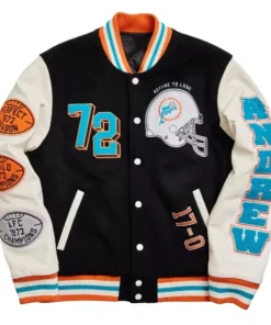 Classic Miami Dolphins Varsity Jacket