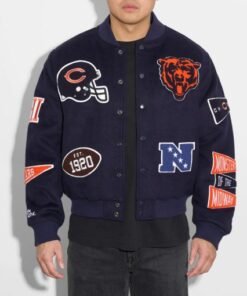 Chicago Bears Pennant Navy Varsity Wool Jacket
