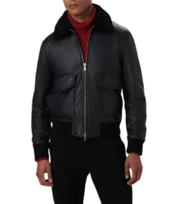 Peter Black Leather Bomber Jacket