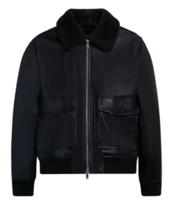 Peter Black Leather Bomber Jacket