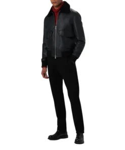 Peter Black Leather Bomber Jacket